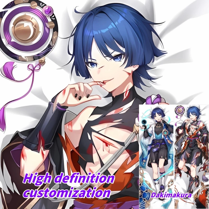 

Dakimakura Anime Pillow Case Genshin Impact Wanderer Double-sided Print Of Life-size Body Pillowcase Gifts