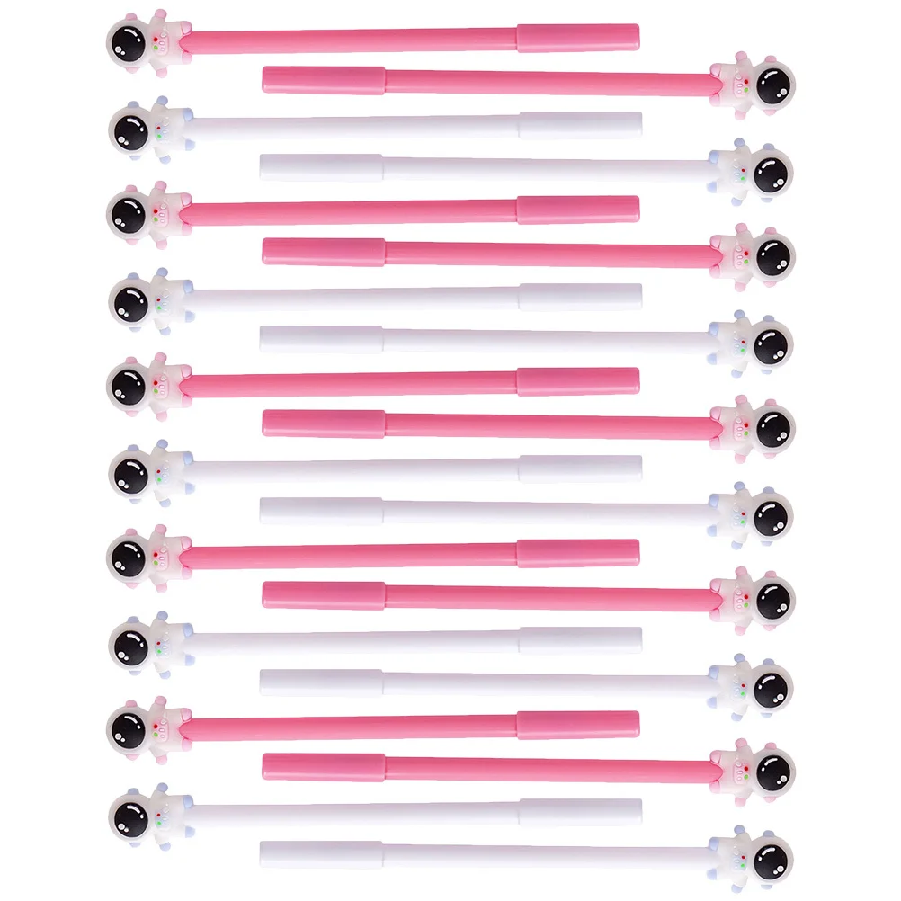 

20pcs Cartoon Astronaut Signature Gel Pen Fine Point Writing Pen For Office School Smooth Ink Bulk Business Student