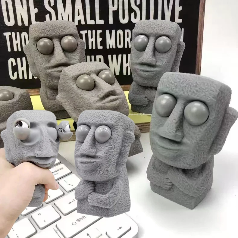 Novelty Creative Decompression Eye-popping Rock Face Ball Pinch Music ADHD Restless Heart Office Adult Decompression Vent Toy