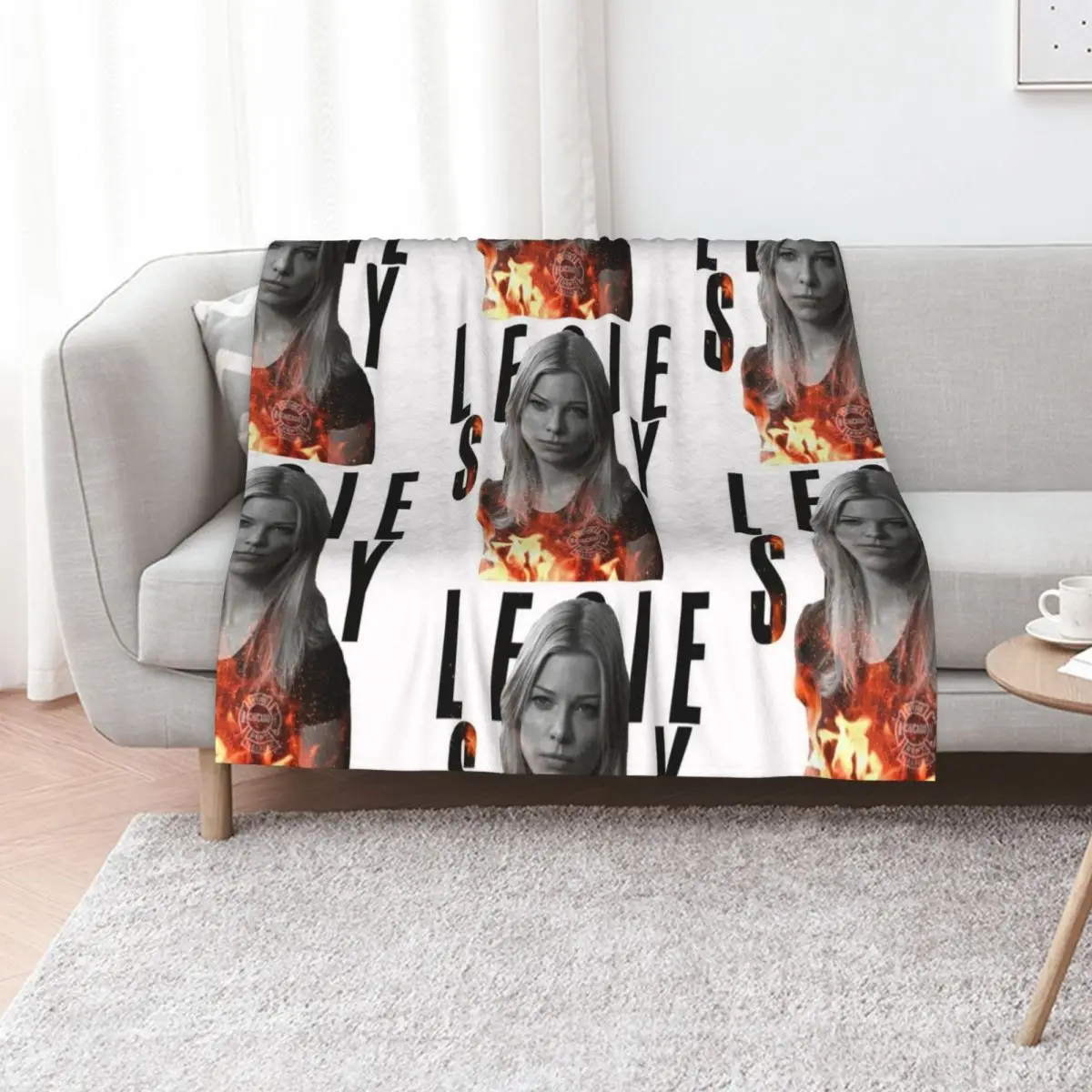 Leslie Shay - Chicago Fire Throw Blanket Sleeping Bag Bed Soft for winter Sofa Quilt heavy to sleep Blankets