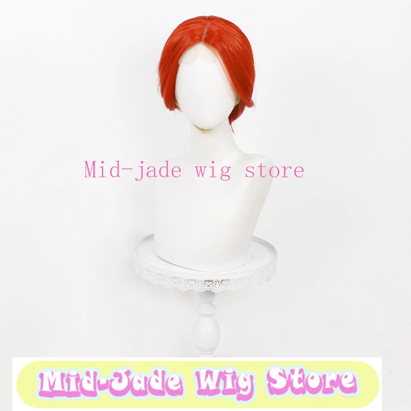 Jessie Cosplay Wig Red Braided Hair with Front Lace Style and Natural Look for Movie Character Costume Events