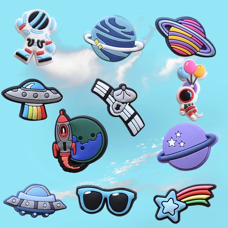 Shoe Charms for Crocs Accessories Astronaut Shoes Charm for Croc Decorations Pins Men Accessory Jeans Woman Clogs Clips Badges