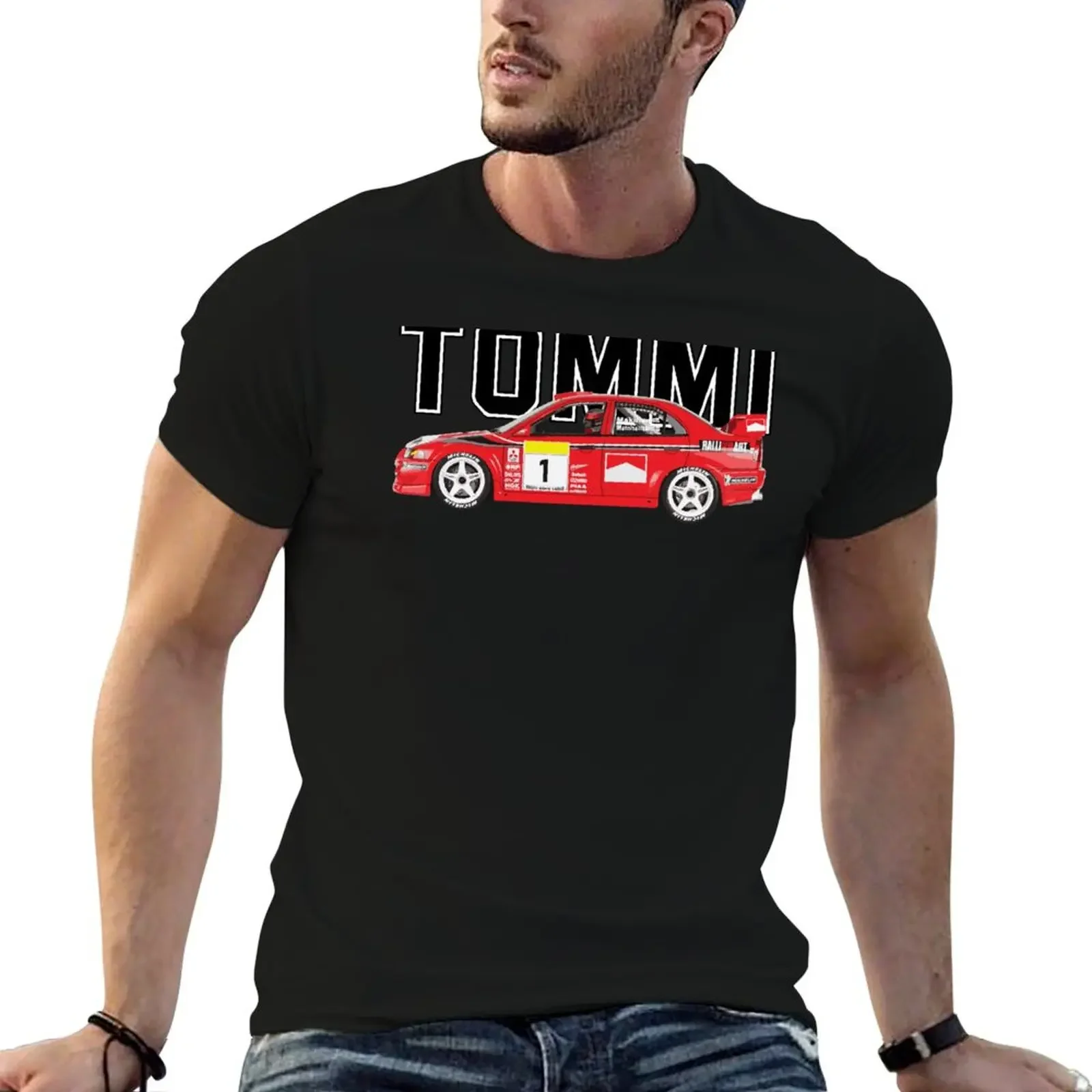 Evo 6 VI TME WRC RALLIART Mitsubish Evolution Enkei Tommi M?kinen group A T-Shirt tops anime tshirt slim fit t shirts for men