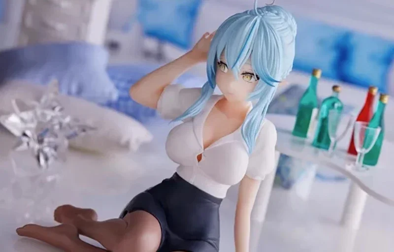 

In Stock Bandai Relax Time Hololive Yukihana Lamy Office Style Ver. Original Genuine Anime Figure Model Collectible Toys 11Cm