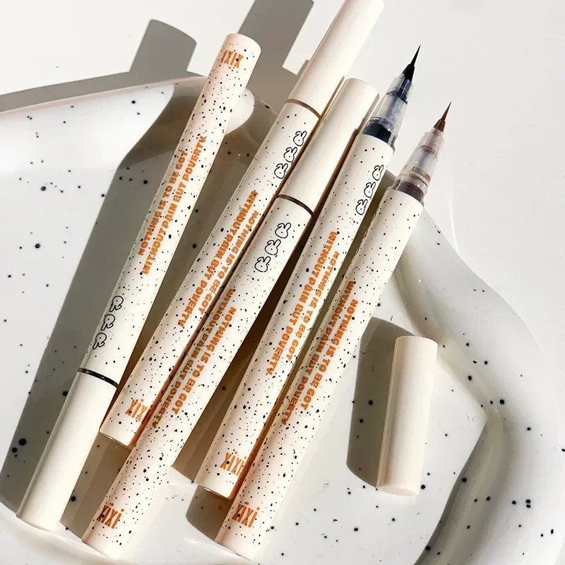 Xixi Original ink lint free eyeliner pen is naturally thin and not easy to be smudged. It looks white and brightens naturally