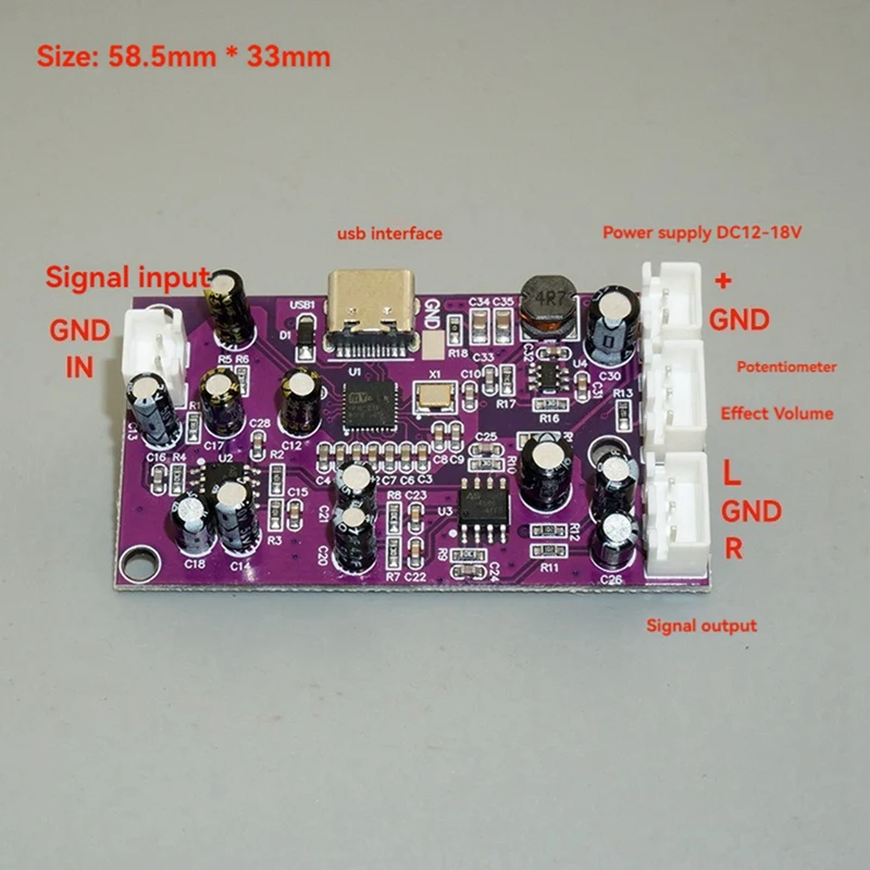 HFES DSP وحدة تردد رقمية ضبط الكمبيوتر المؤثرات الصوتية خلط وحدة التحكم الصوت تردد مجلس تعديل وحدة المؤثر