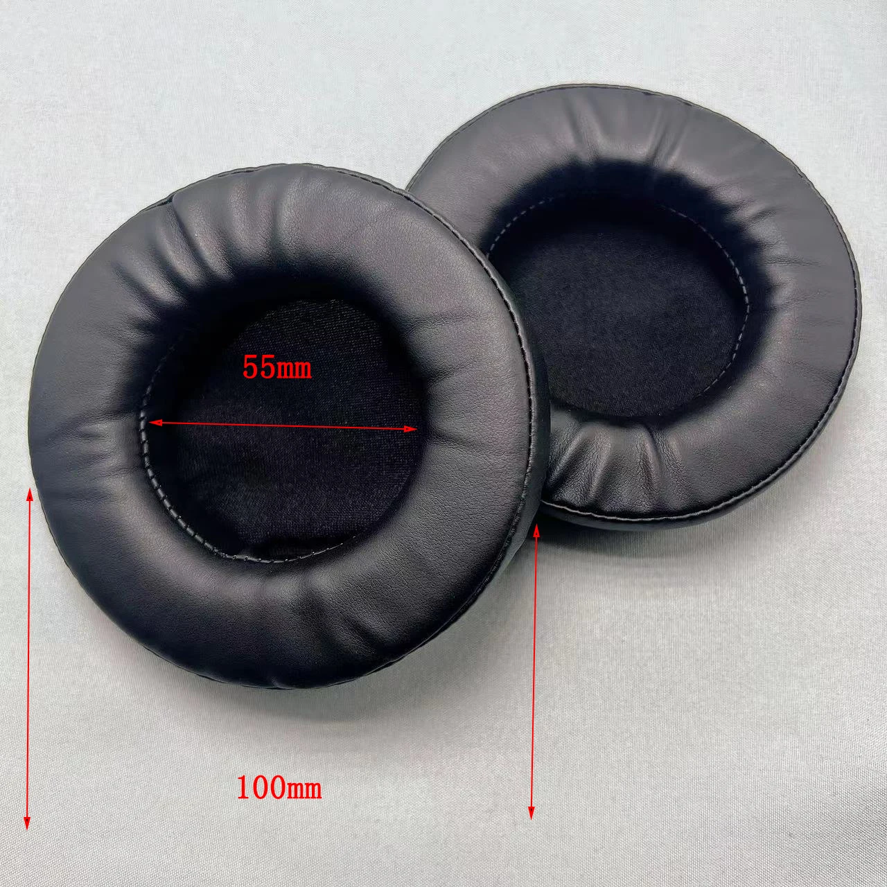 100mm イヤーパッド ユニバーサル ヘッドフォン クッション 交換部品 ヘッドセット アクセサリー ブラック 快適