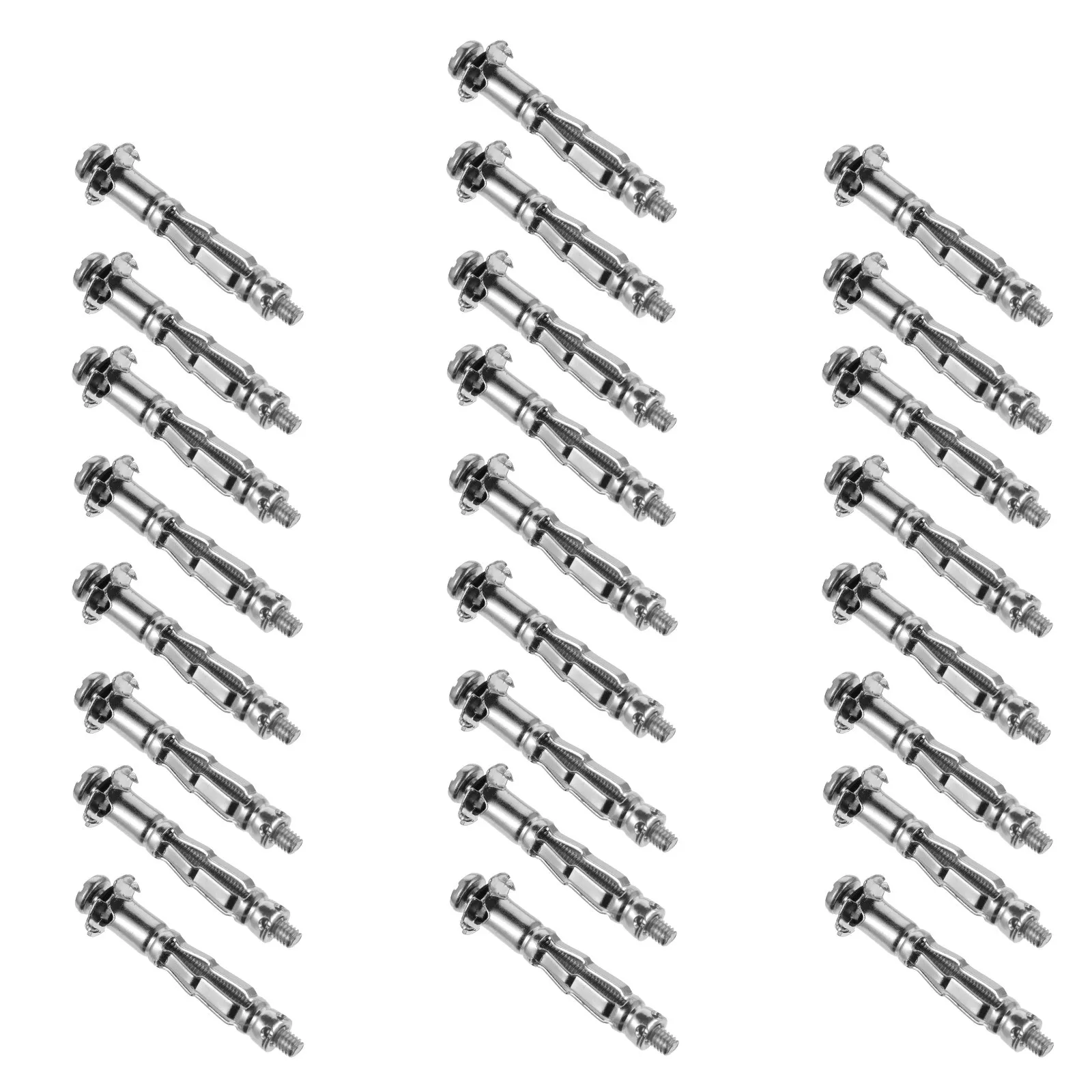 25Pcs Heavy Duty Hollow Wall Anchors Steel Cavity Wall Fixers for Plasterboard Drywall with Expansion Legs Anti-Rotation Barbs