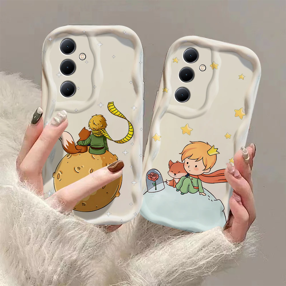 little Prince 3D Wave Case For Xiaomi Mi 14 12 12T 11 Lite Poco M6 X6 X5 X4 F4 X3 M3 Pro 4G 5G Soft Silicone Cover