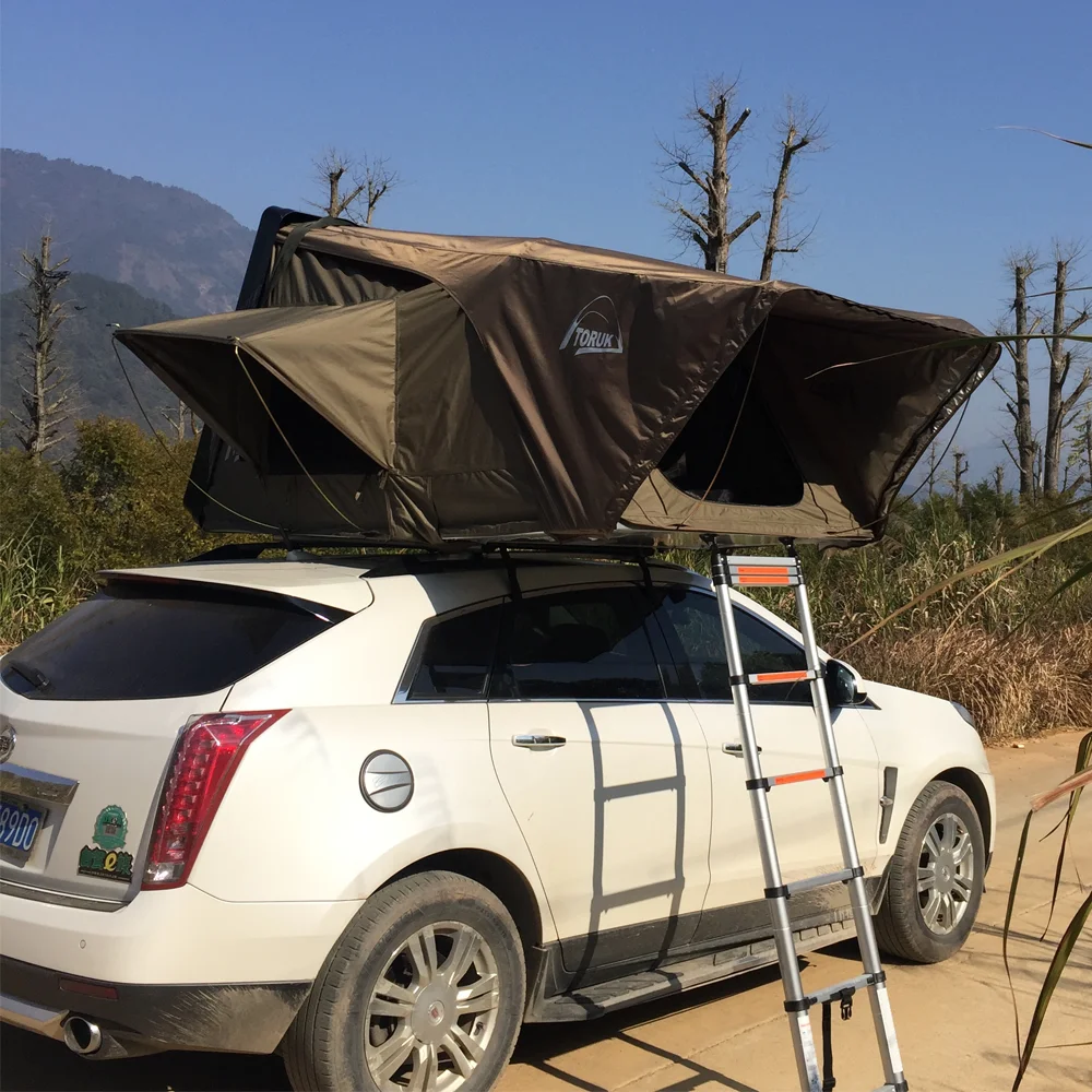 2026 Factory Selling Car Outdoor Hardshell Waterproof Suv 3-4 Person Folding Hard Shell Roof Top Tent 4x4 Camping Rooftop Tentpr