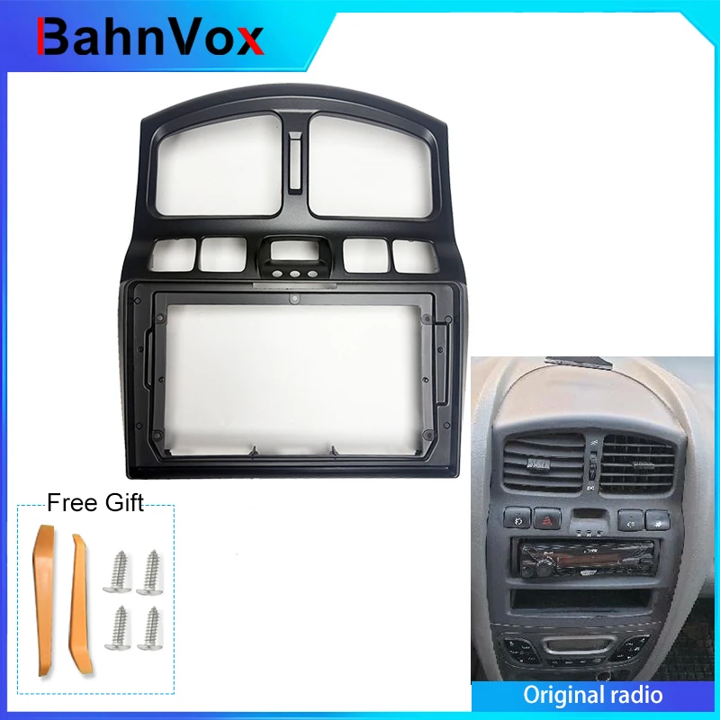 9 inch Android Car Radio frame for Hyundai Classic Santa Fe 2005-2015 2din Stereo GPS Fascia bezel Panel Adapter wire harness