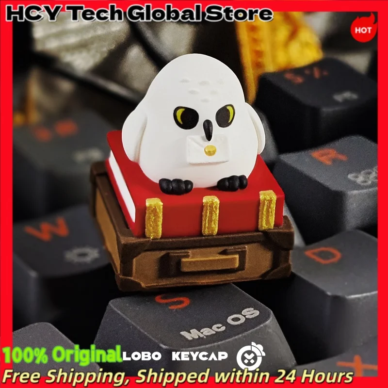 Hedwig Snowy Owl Anime Theme Mechanical Keyboard Resin Custom Artisan Keycap PC Gaming Keyboard Point Keycap DIY Collect Gift