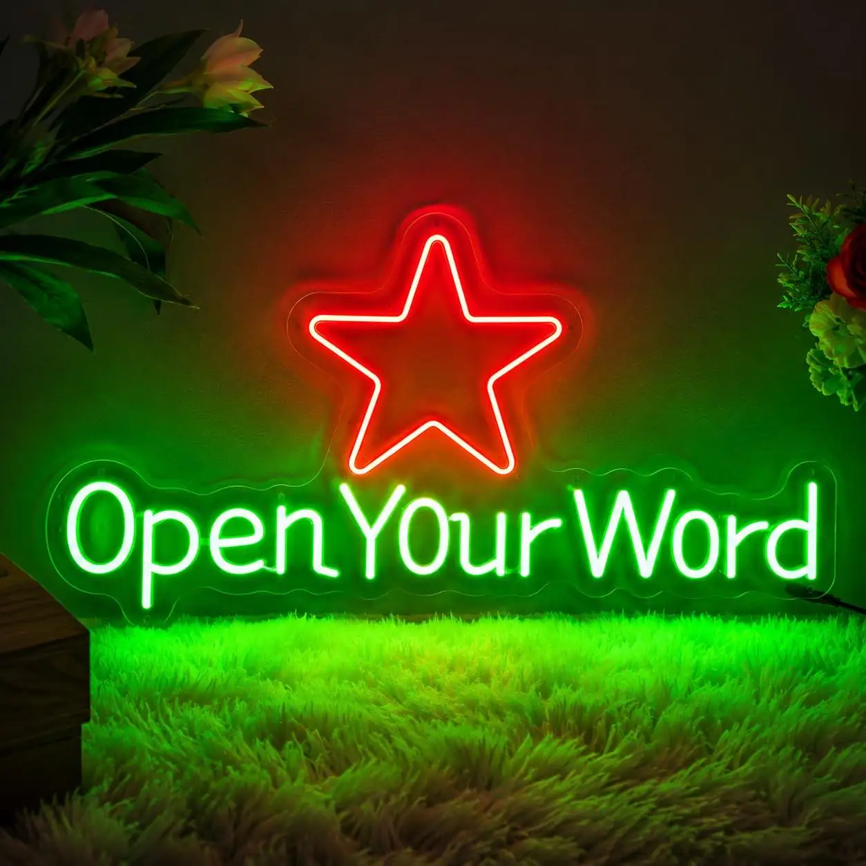 Open Your World Neon Sign Usb Powered Dimmable Led Light For Man Cave Brewery Game Room Garage Pub Party Background Wall Decor