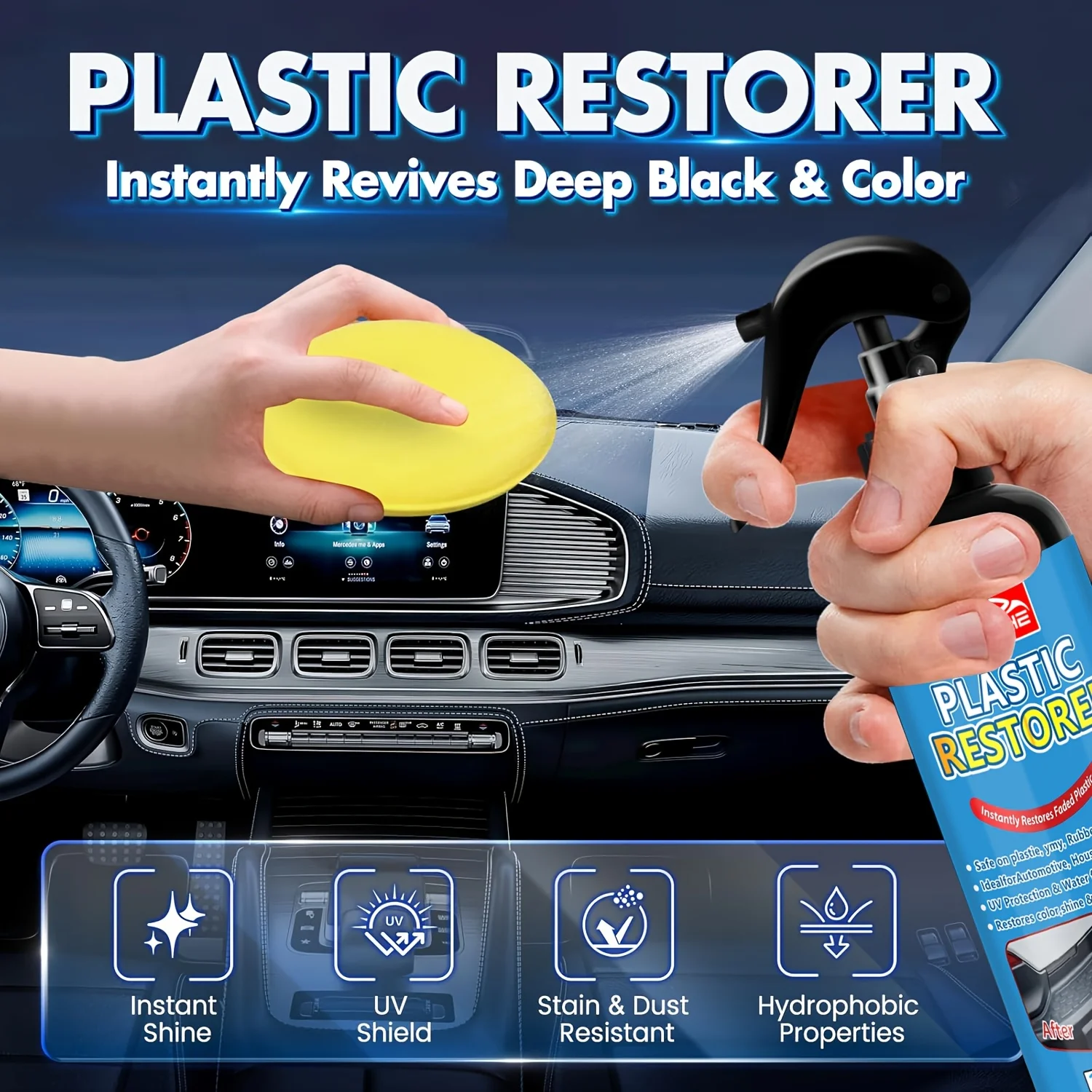 Trim Restorer Plastic - Zwarte Trim- en Kunststofrestaurator voor auto's