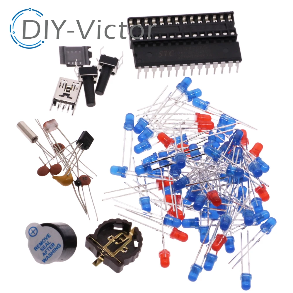 Rotating LED Display Alarm Electronic Clock Module Water Lamp DIY Kit Light Control Temperature DS1302 C8051 MCU STC15W408AS