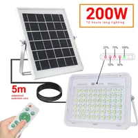 200W Super Bright outdoor solar spotlights 10000mAh battery with Aluminum solar panel Waterproof Solar Street Flood Wall Light