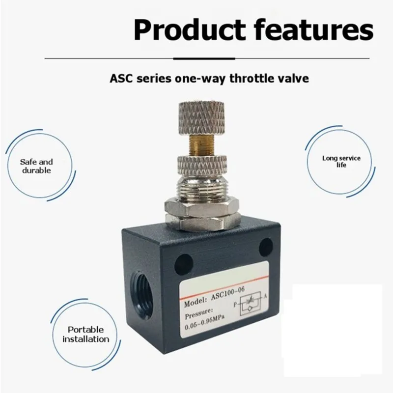 A21Q -ASC100-06 Flow Control Valve Pneumatic Adjustable Flow Control Speed Control Valve Regulating Valve