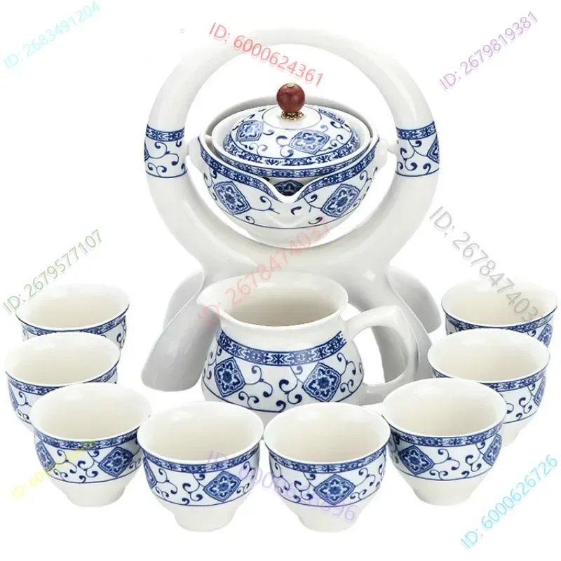 

Lazy Man Teaware Small Set Household Ceramic Kung Fu Art Teapot Cup for Office Guests Happy Maker luxury set