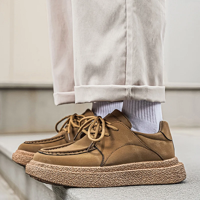 

Luxury Suede Leather Loafers Men Sneakers Comfor Soft Sole Driving Shoes Men Walking Shoes Retro Casual Men Shoes Tenis Hombres