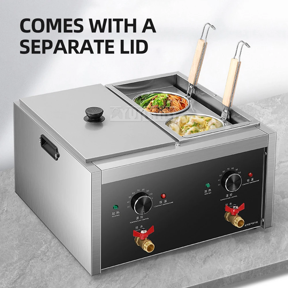 طباخ المعكرونة التجارية على الطاولة مع اسطوانة مزدوجة 4 فتحات معدات المطبخ ZML-002