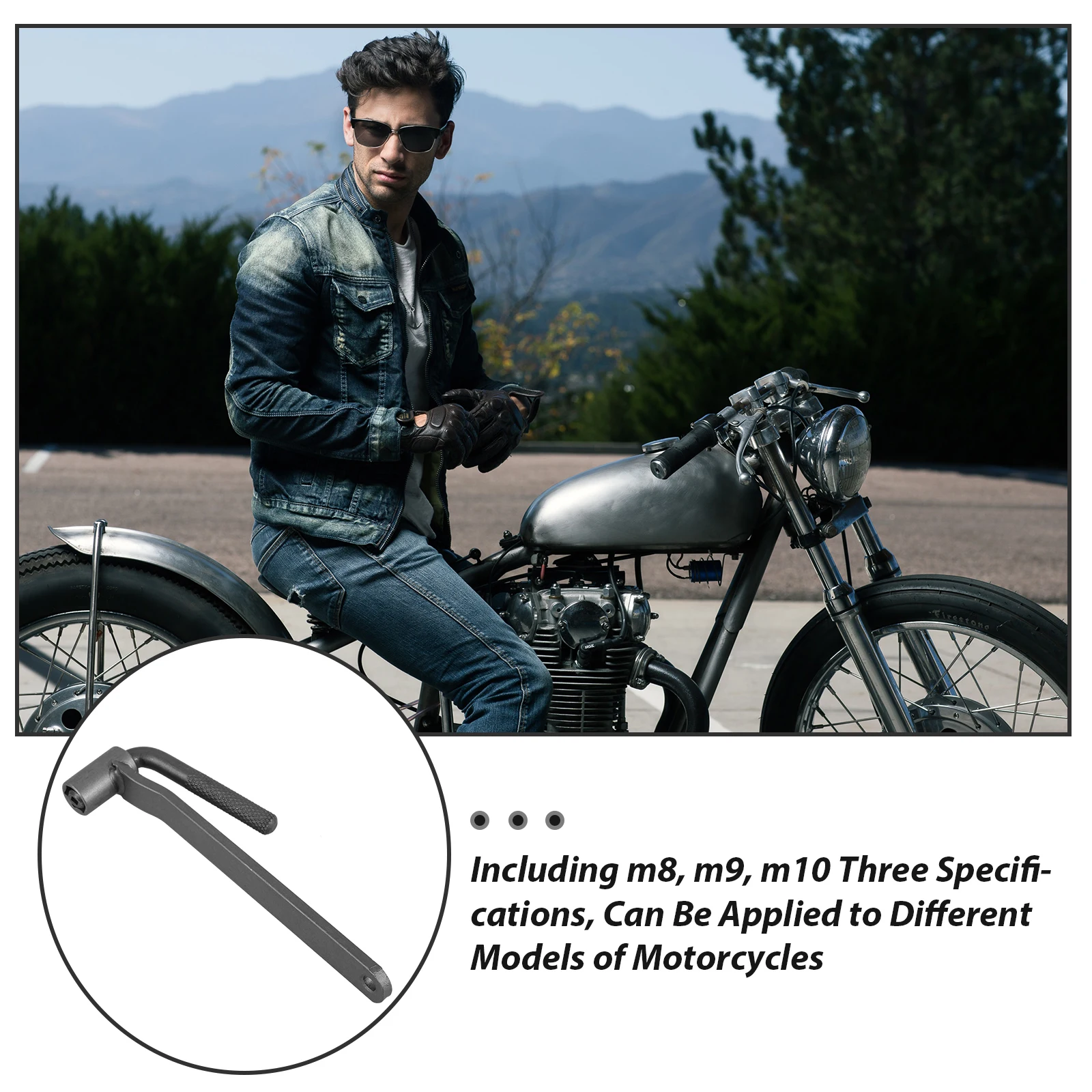 

Motorcycle Valve Screw Adjustment Tool Durable Material Non-Slip Handle Engine Valve Adjustment Tool Motorcycle Repair Wrench