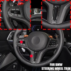 For BMW G30 G32 G42 G14 G01 G02 G05 G06 G07 G20 G22 G26 G29 G80 Car Acesssories Carbon Fiber Steering Wheel Cover Trim Decor