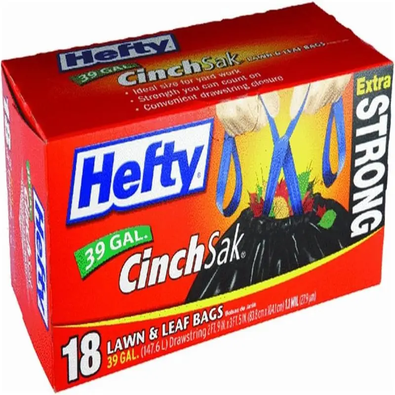

Мешки для мусора Hefty Strong для газона и листьев, 39 галлонов, 38 шт.