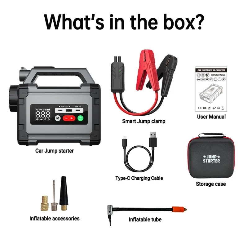 X8 start air pump all-in-one machine Car emergency power supply Start treasure 12V battery