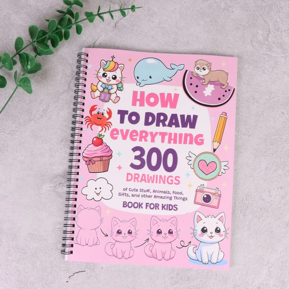 คู่มือการวาดภาพ: 300 งานวาดภาพแสนสนุก คู่มือทีละขั้นตอนสําหรับศิลปินหนุ่ม - ของขวัญวันเกิดหรือวันหยุดที่สมบูรณ์แบบ