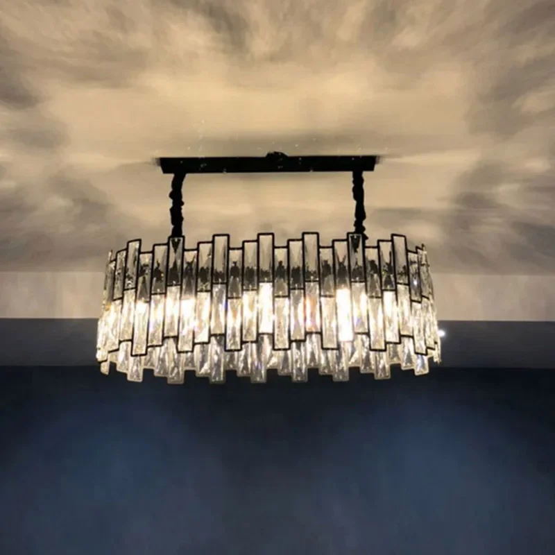 Luxury Crystal Chandelier Lamp Living Room Post Modern Minimalist Personality Home Bedroom Restaurant Creative Led  Light