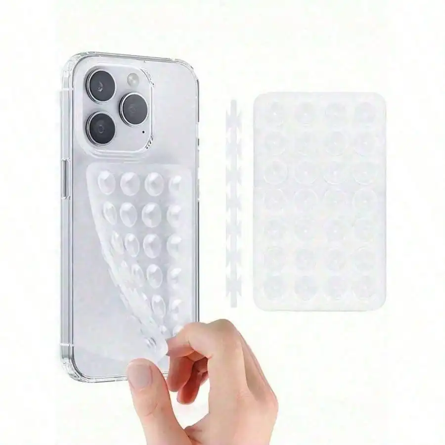 1pc Silicone Phone Sticky Grip Handle, Suction Phone Case Stand, Hands-Free Sticky Phone Handle For Selfie And Video, Mobile