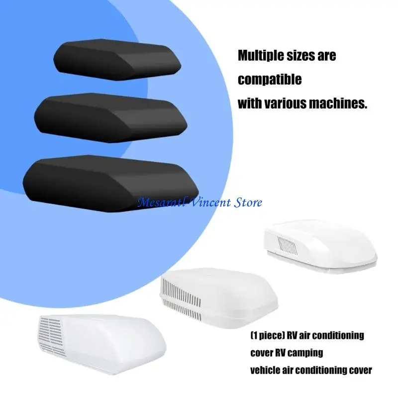 A70F Waterproof Travel Trailer Air Conditioning Protector Cover With Upgraded Bungee Cord Design Stays Secure In High Winds