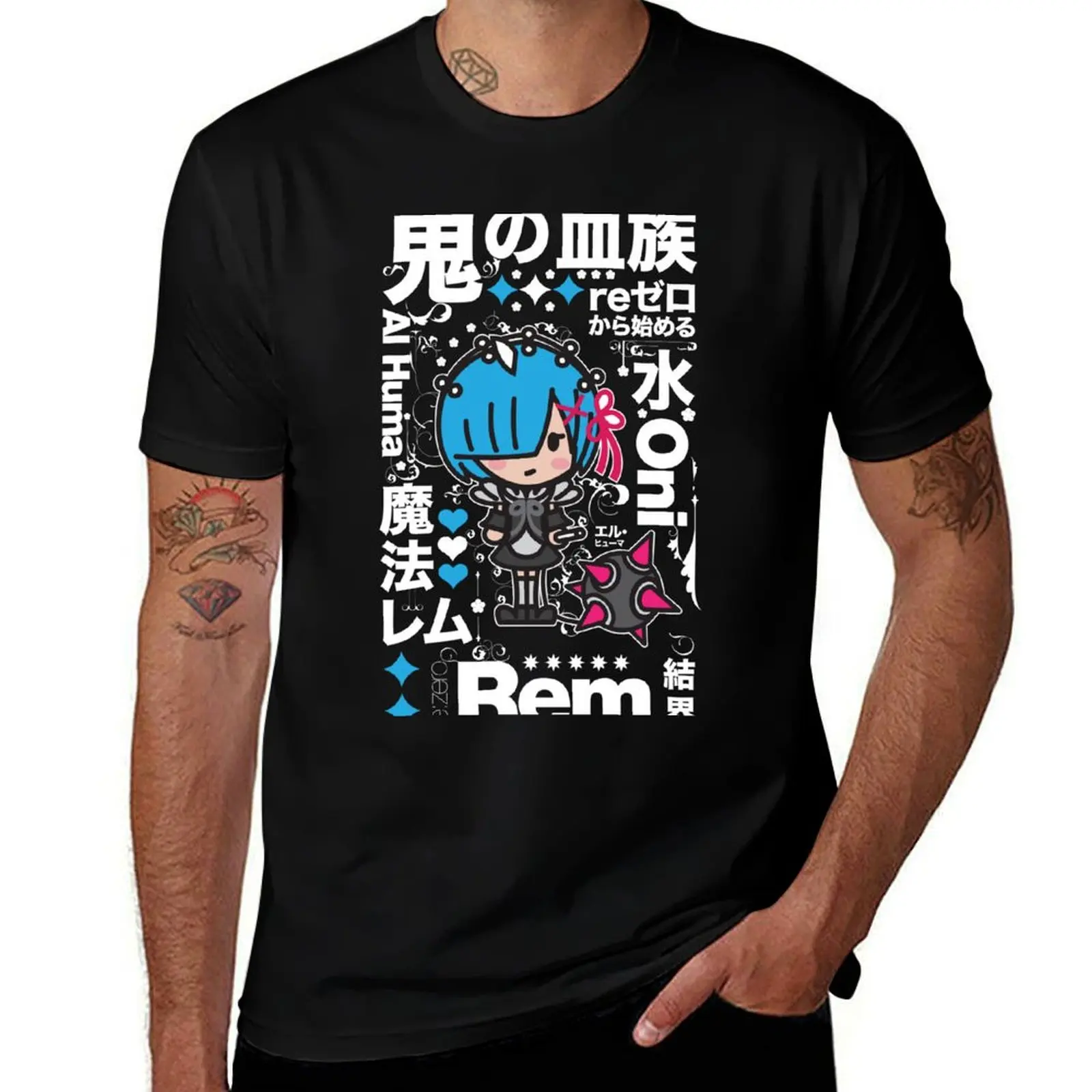 

Rem -Re:Zero T-Shirt cute tops oversized vintage animal prinfor boys mens workout shirts