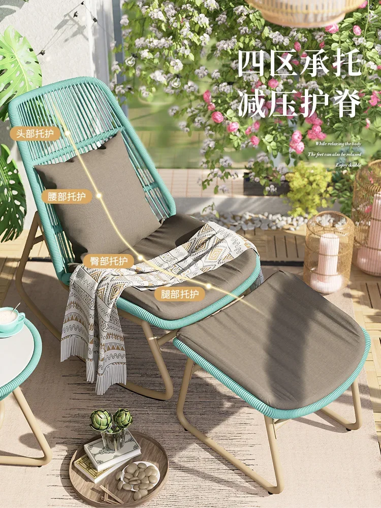 Rocker chair, lounge chair, adult balcony, home, light luxury, courtyard, rattan outdoor  lazy person, Teng chair, home, leisure