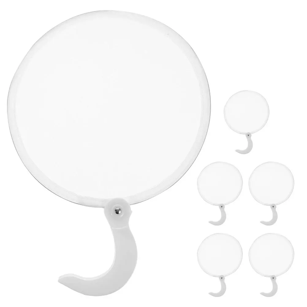 

6Pcs Foldable Circular Fans Portable Handheld Compact Folding Fans for Weddings Festivals Outdoor Office Home Cooling Use