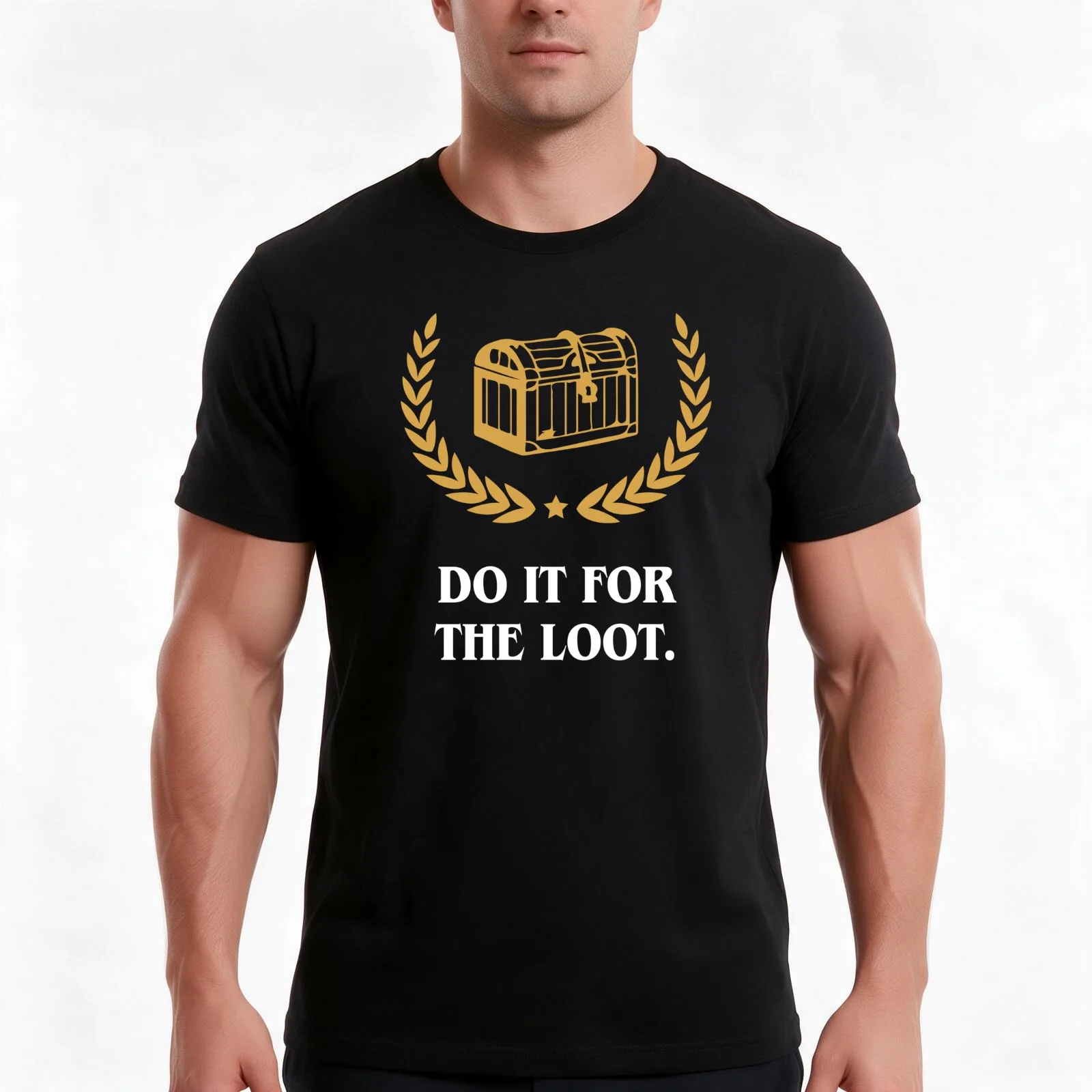 Do It for the Loot Inspired Tabletop RPG Gaming T-Shirt, Summer Casual Cotton Tee, Oversized Streetwear Tops, Unisex Men Women