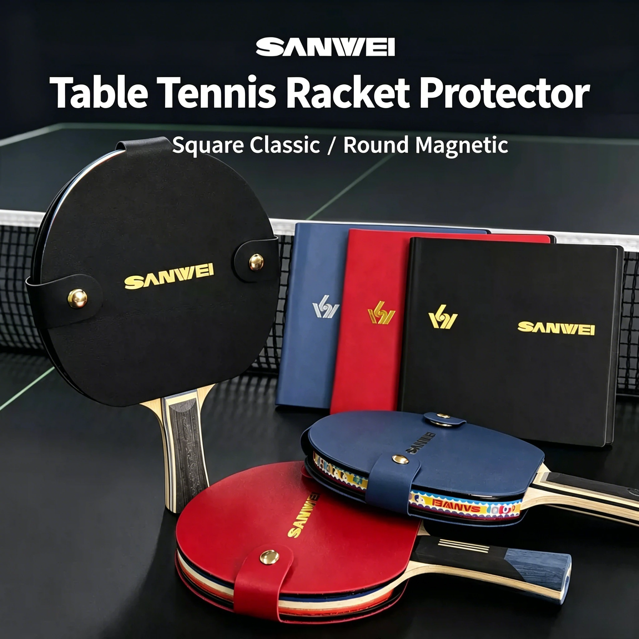 SANWEI Magnetic Table Tennis Racket Protective Clip Anti-Oxidation Ping Pong Rubber Protector Rubber Protective Film Accessories 2