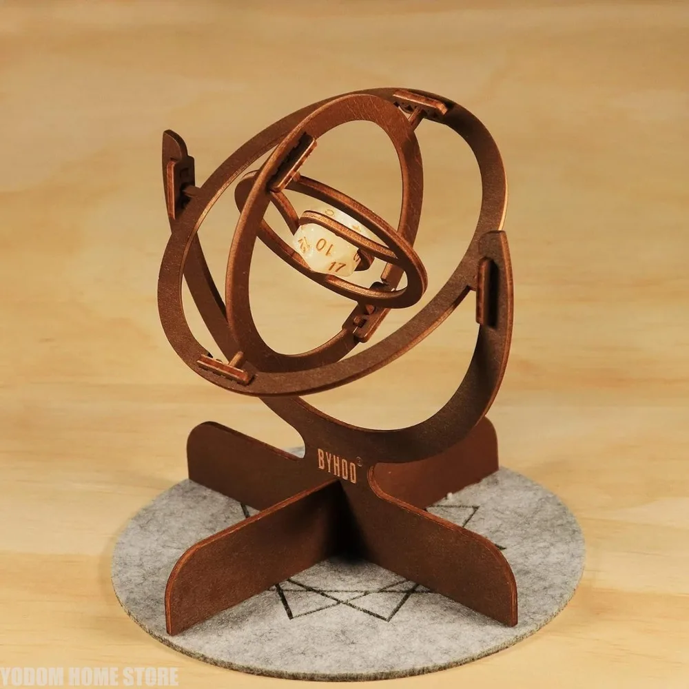 Dice Bracket Wooden Universal Sphere Dice Cage Board Game Dice Display Stand