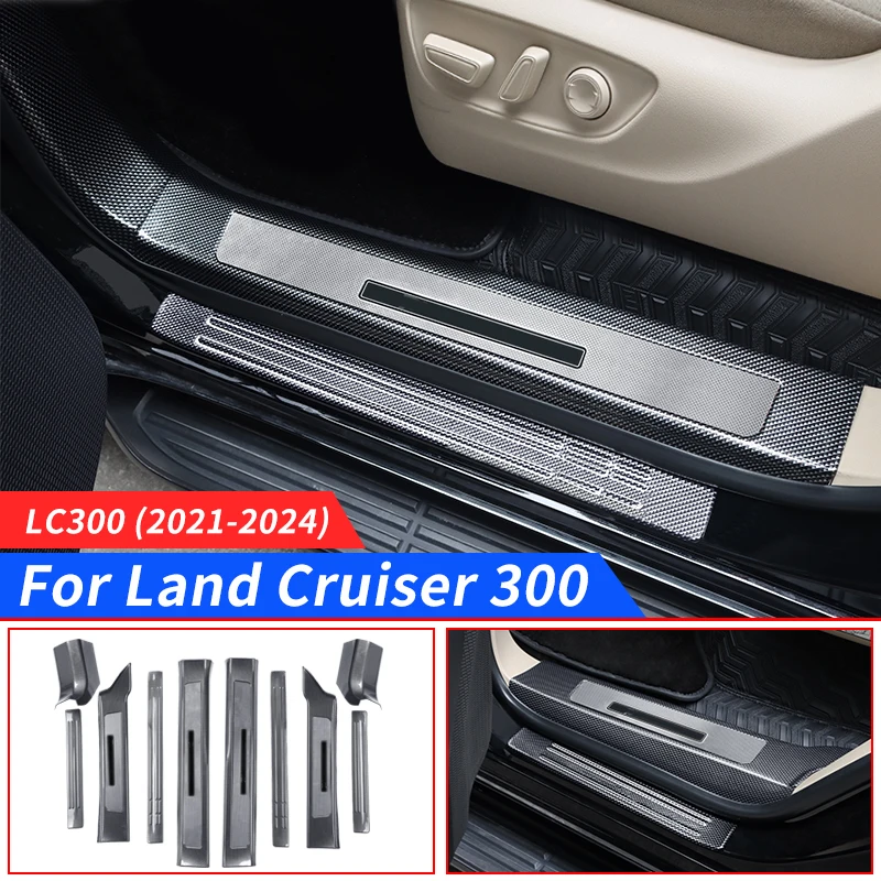 

Suitable for Toyota Land Cruiser 300 door pedal guard refitting 2021-2024 LC300 threshold protective cover decoration accessorie