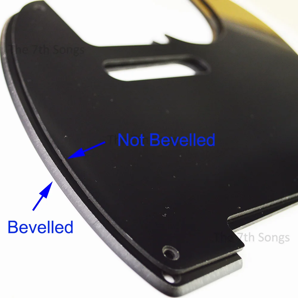1 Ply 5 Holes Vintage 1952 Black Pickguard for 52 TL Electric Guitar Bevelled / Non-Bevelled Edge