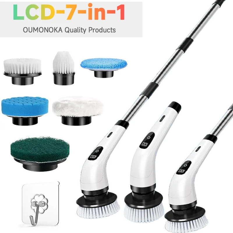 

Fish Tank Scrubber Water Brush Household Cordless Spin Cleaner Kitchen Gadgets Hair Brushes Bathroom Broom Toilet Mops Electric