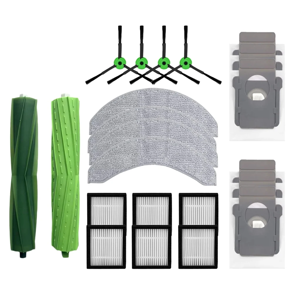 WCS-For Irobot Roomba Combo 10 Max Robot Vacuum Accessories فرشاة رئيسية فلتر Hepa ممسحة خرقة كيس لجميع الغبار استبدال أجزاء #5