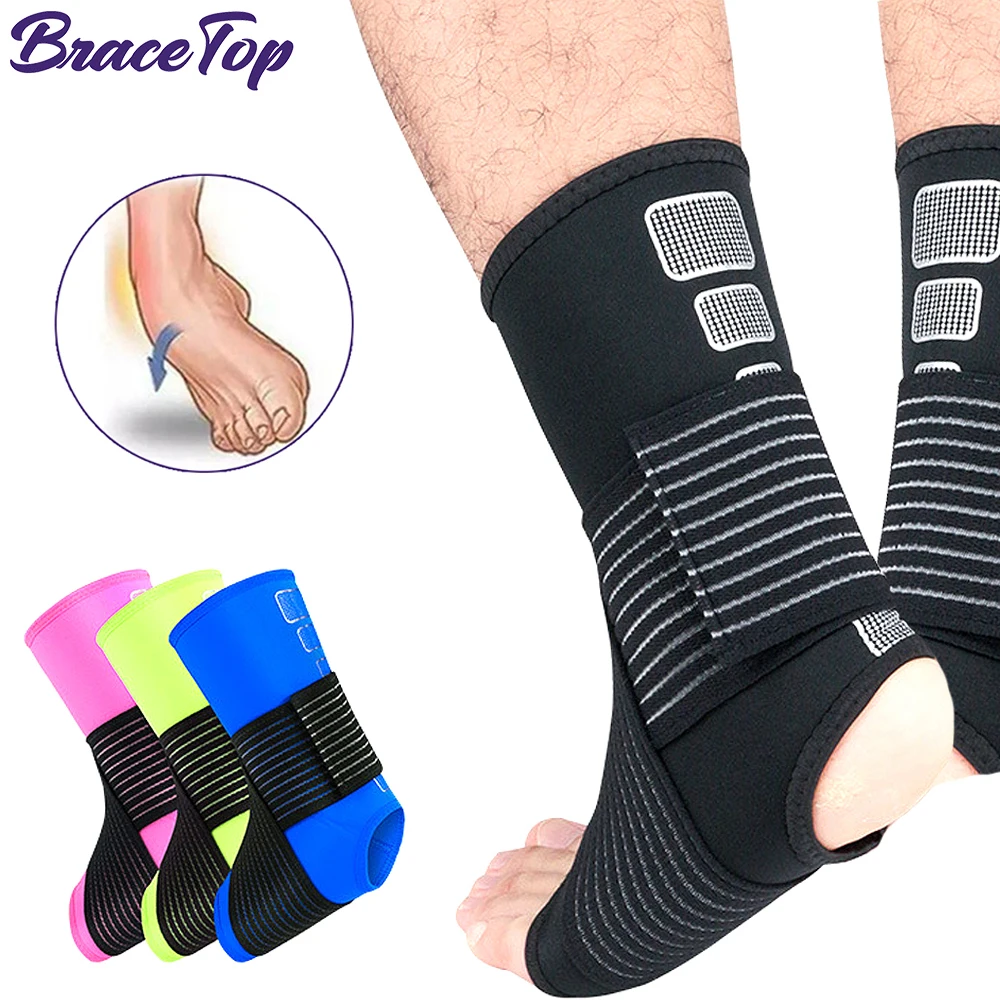 1PC/2PCS Sports Ankle Support Brace, Adjustable Compression Ankle Support Injury Recovery, Strong Ankle Brace Sports Protection