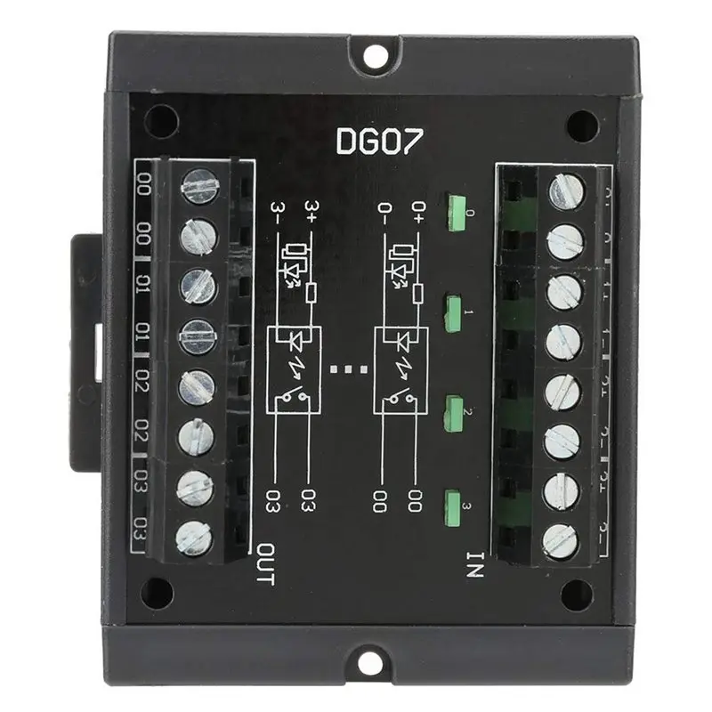 ABNR 2X DG07 Level Converter, 4-Channel NPN To PNP Signal Conversion Level Converter Wide Voltage 10-28V