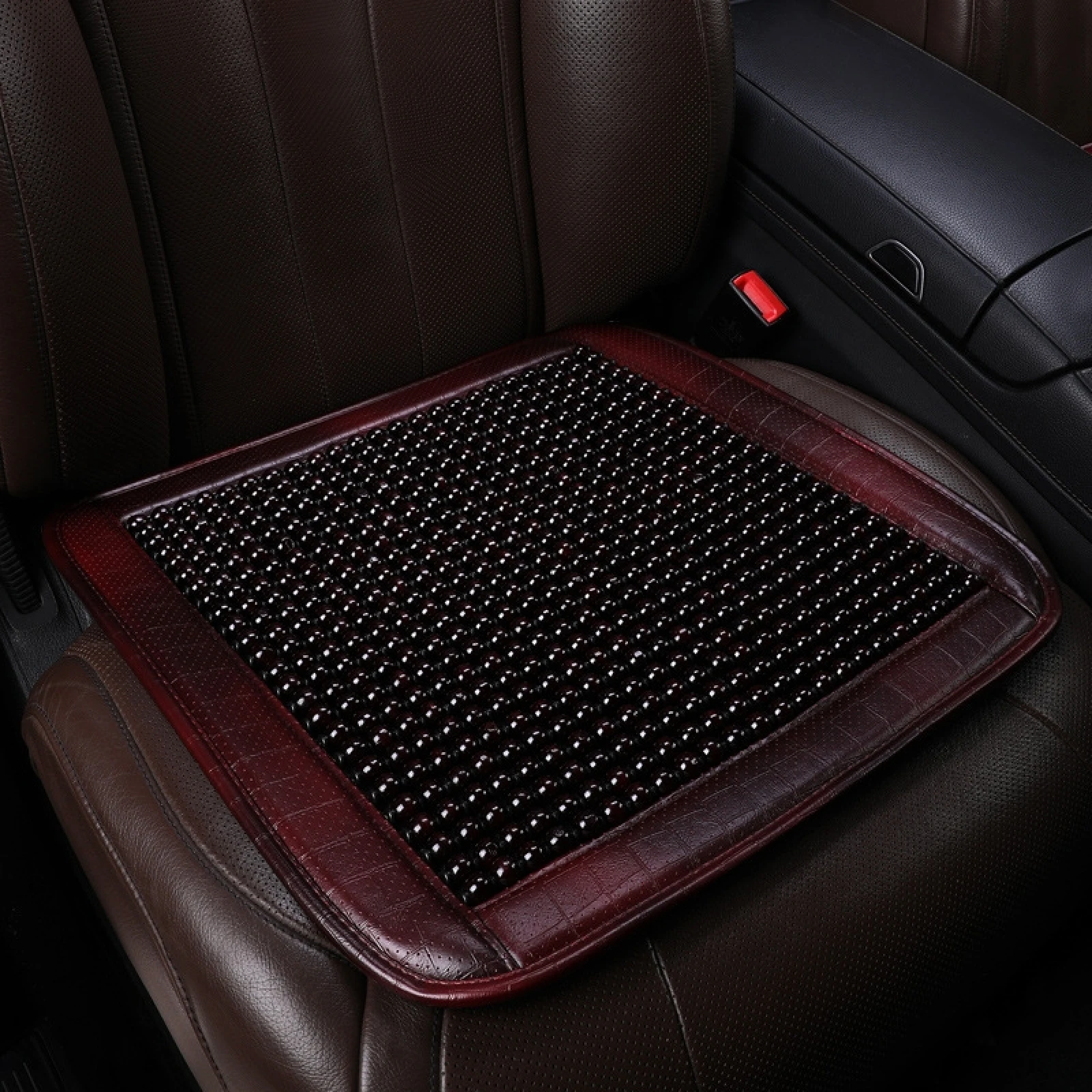 Universal Car Maple Wood Beads Cushion Summer Massage Office Cold Cushion Soft Non-slip Car Mat Small Square Pad