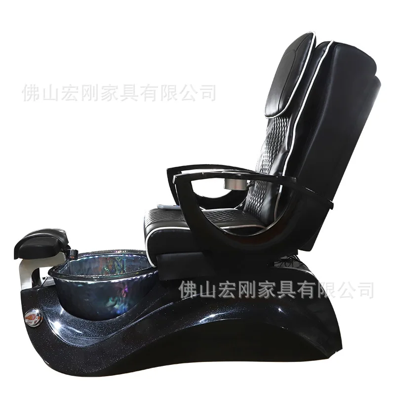 Luxury Modern Adjustable Backrest Kneading Massage Chairs Elegant Black White Electric Foot Wash Nail Spa Pedicure Chair