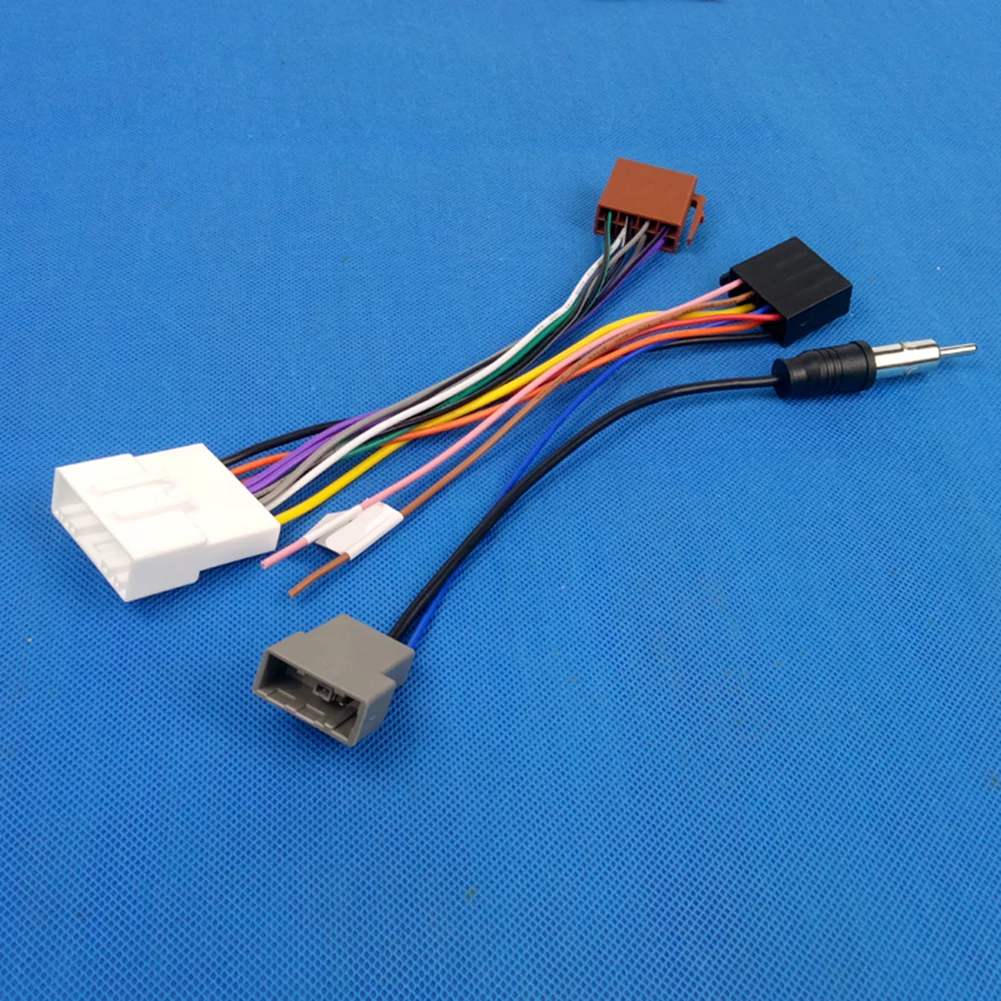 Car Audio Upgrade Black Radio Wiring Harness Car Audio Easy Installation Long-lasting Construction Made Of ABS