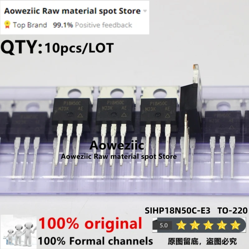 

Aoweziic 2017+ 100% New Imported Original SIHP18N50C-E3 SIHP18N50C P18N50C TO-220 FET 500V 18A