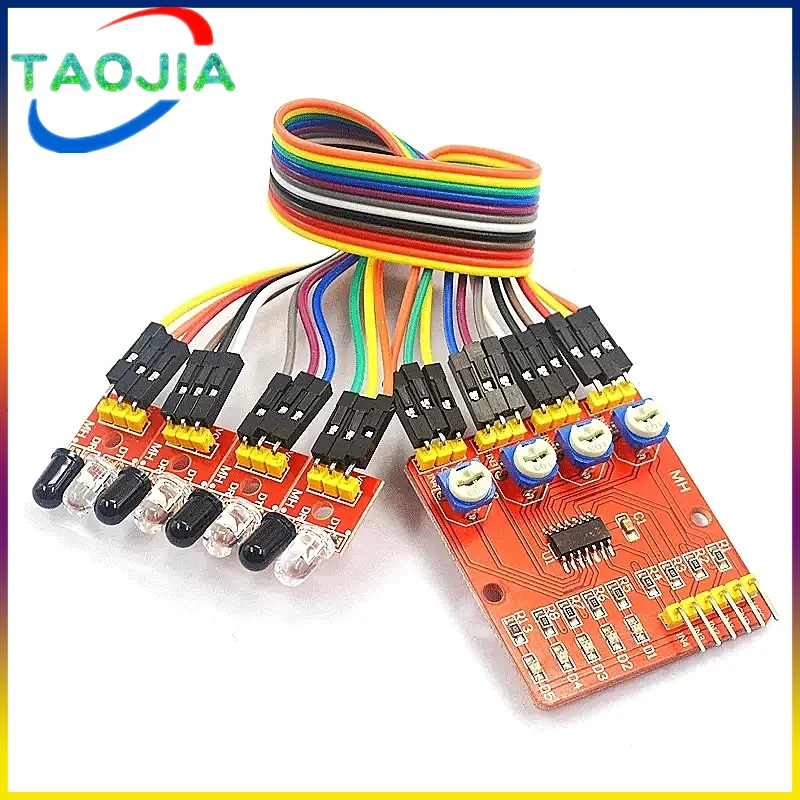 F233-01 Four-way infrared tracing / 4 channel tracking module / transmission line / obstacle avoidance / car / robot sensors