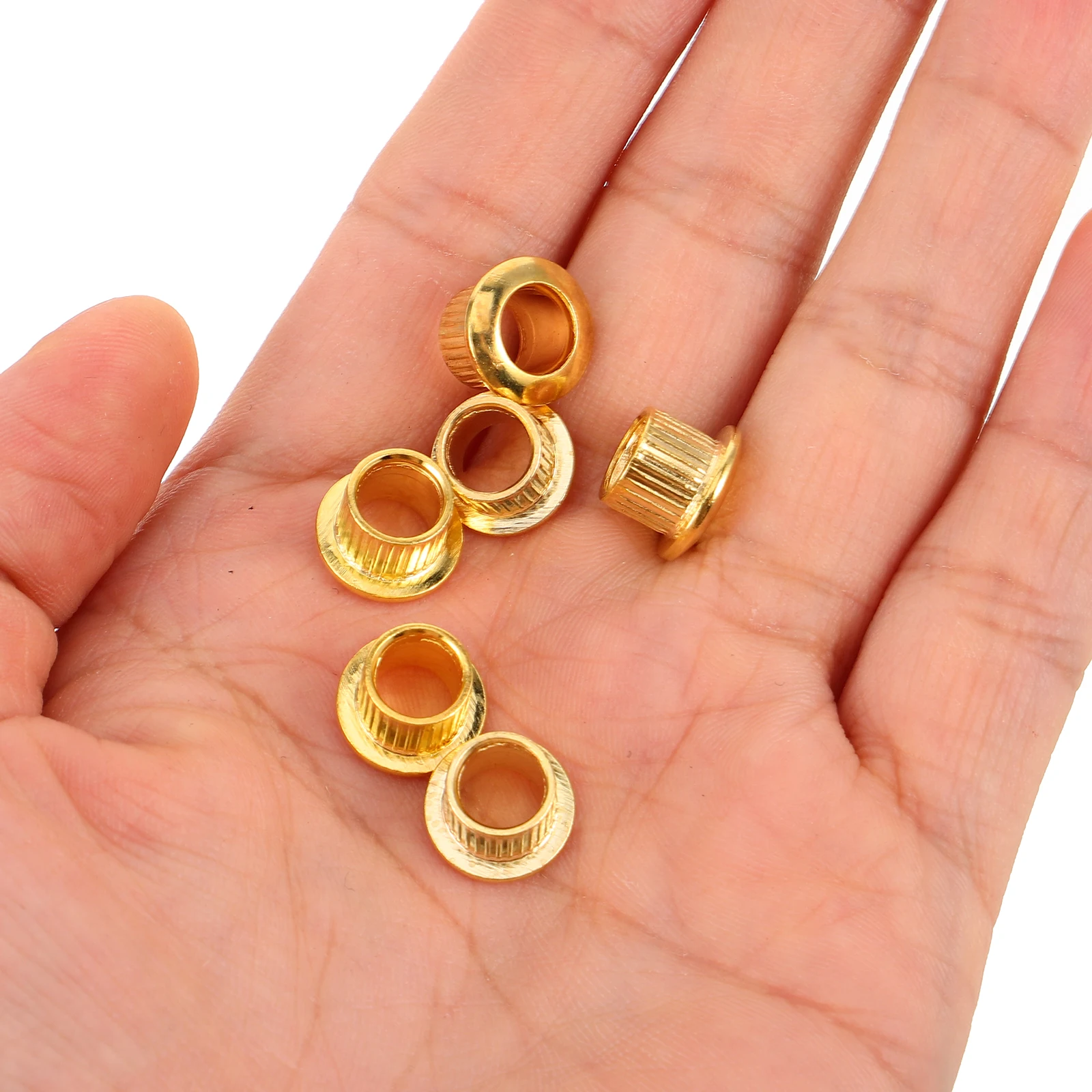 

6pcs Metal Guitar Tuner Bushings Vintage Replacement Hardware Durable Tuning Machine Ferrules Electric Bass Guitars Upgrade